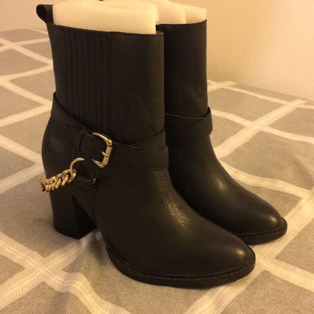 New without box ABS leather black boots